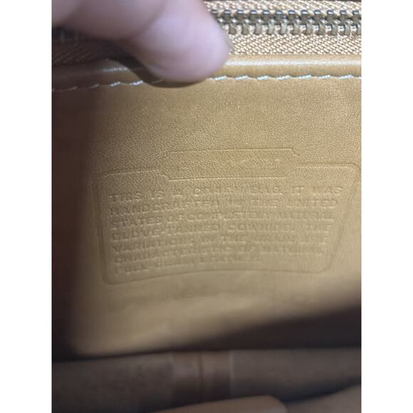 VTG Coach Tribeca Toffee/Tan Leather shoulder bag 9091 Made in USA Crossbody - Picture 7 of 16